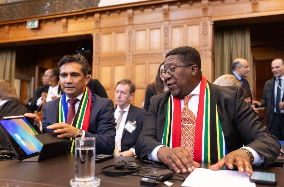 South Africa’s ambassador to the Netherlands, Vusimuzi Madonsela, during a hearing of the International Court of Justice in The Hague, Netherlands on May 16, 2024.