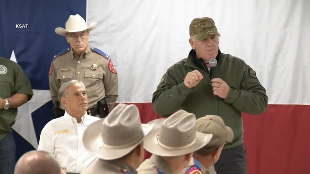 Video Incoming border czar Homan and Texas Gov. Abbott make visit to Texas border