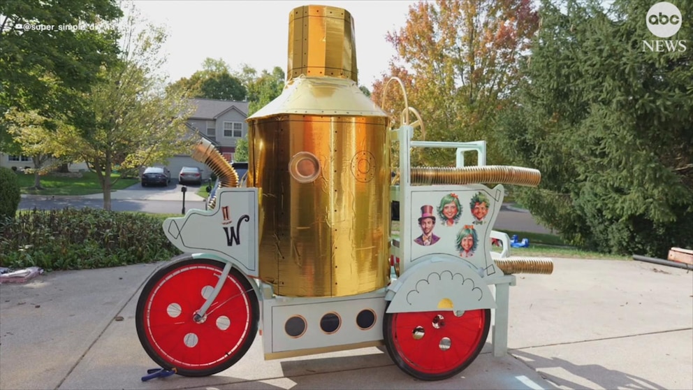 Video Ohio dad builds Wonka-mobile for ‘magical’ Halloween