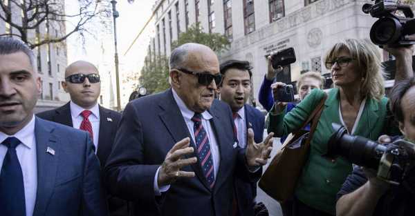 Combative Giuliani appears in court after missing deadline to surrender assets