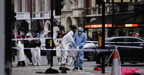 Man questioned after four pedestrians hit by car in West End