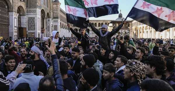 Thousands gather in Damascus to celebrate the toppling of Assad regime