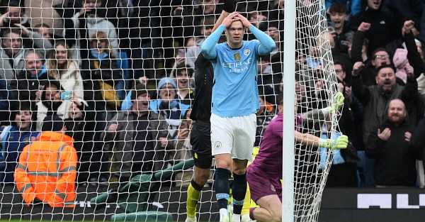 Haaland penalty saved by Pickford as Man City’s troubles continue with a draw