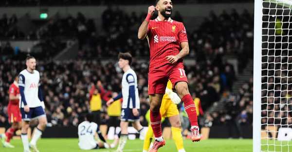 Liverpool hit Tottenham for six and extend lead at top after nine-goal thriller