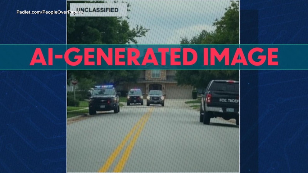 Video AI-generated misinformation about immigration enforcement being spread