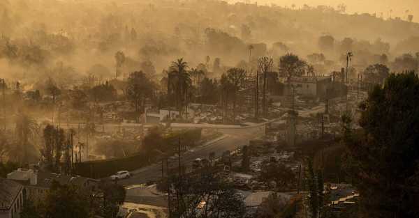 Los Angeles families return to search the ruins of their homes for memories