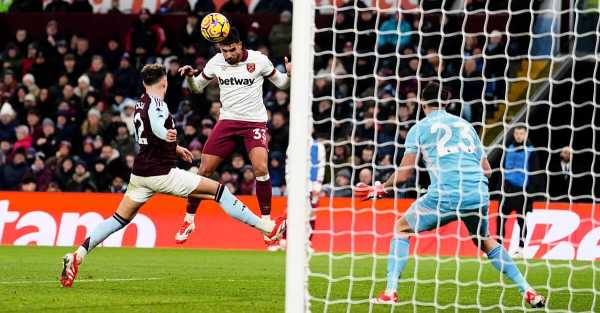 Aston Villa falter again after Champions League match with draw against West Ham