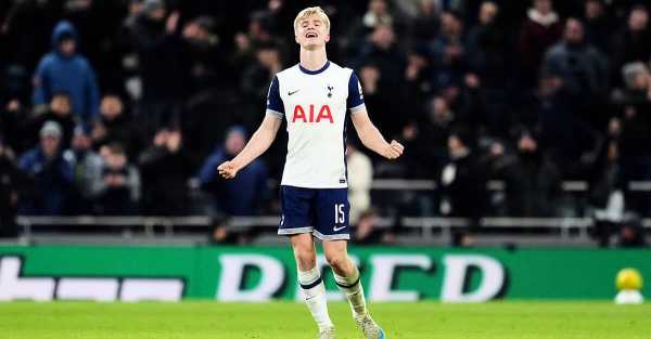 Lucas Bergvall gives Tottenham advantage over Liverpool