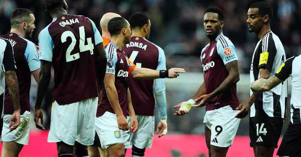 Aston Villa striker Jhon Duran charged by FA for red card reaction