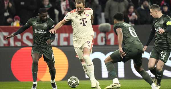 Harry Kane aggravates calf knock during Bayern Munich draw with Celtic