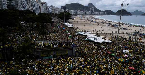 Thousands of Bolsonaro supporters protest on Copacabana beach after coup allegations