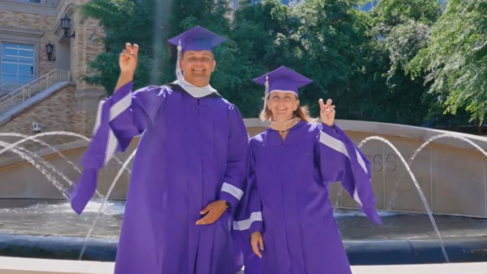 Video: Mother and Son Graduate from College Together