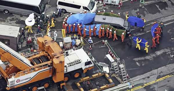 Body of truck driver found after vehicle plunged into Japan pit