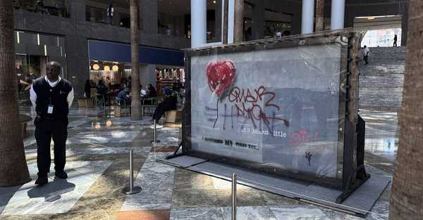 Banksy's 'Broken Heart' Painting Vandalized on Brooklyn Wall Up for Sale