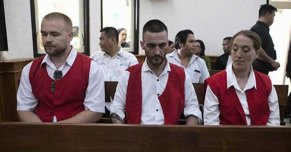 Three Britons convicted of drug smuggling sentenced to death in Indonesia