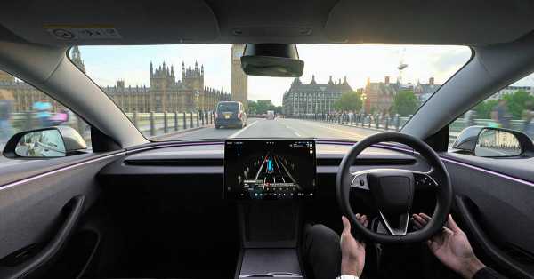 Tesla tests fully self-driving car in London and Swindon