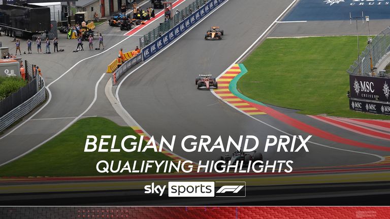 Belgian Grand Prix: Lando Norris overtakes Oscar Piastri for pole at Spa-Francorchamps as Lewis Hamilton crashes out of qualifying