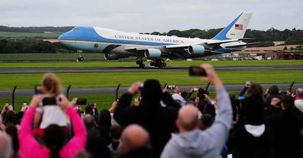 US President Donald Trump Arrives in Scotland
