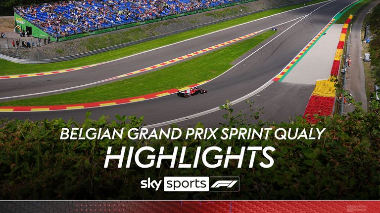 Belgian Grand Prix sprint qualifying: Oscar Piastri leads comfortably, Lando Norris is third and Lewis Hamilton is 18th.