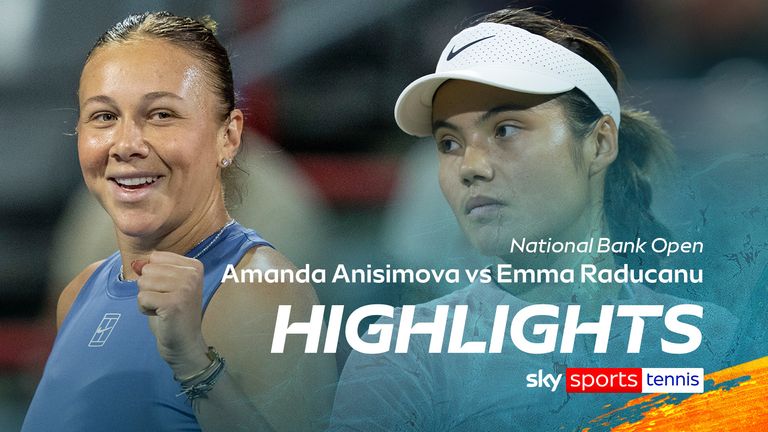 Emma Raducanu: British tennis No. 1 suffers heavy defeat to Wimbledon finalist Amanda Anisimova in Montreal