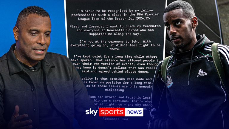 Alexander Isak transfer news: Liverpool star breaks silence, claims he 'can't continue' at Newcastle