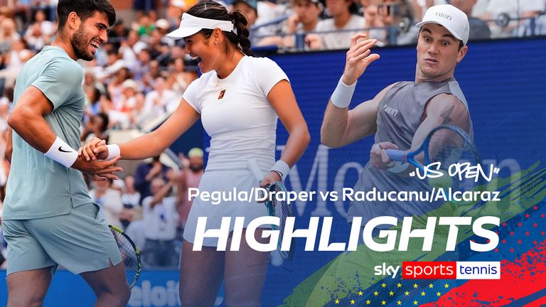 US Open Mixed Doubles: Jack Draper and Jessica Pegula beat Emma Raducana and Carlos Alcaraz in first round