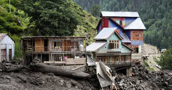 Flash floods triggered by heavy rains have killed 280 people in India and Pakistan.