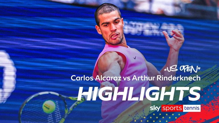 Carlos Alcaraz shows off his skills as he beats Arthur Rinderknech to reach US Open quarterfinals