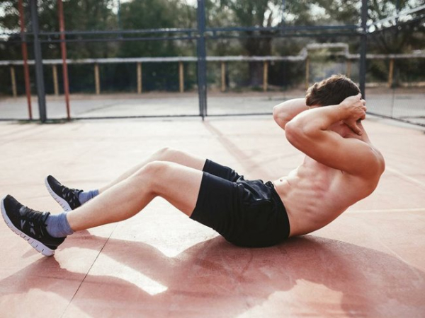 Lying crunches