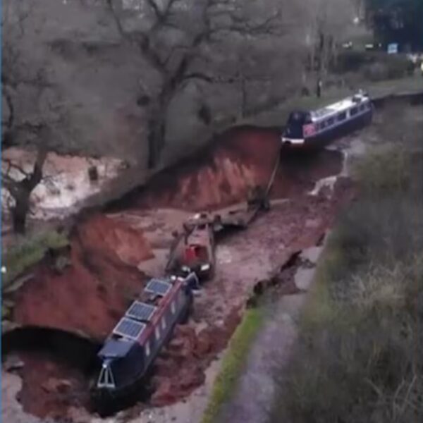 British Canal Upheaval: Video Shows Sinkhole Havoc