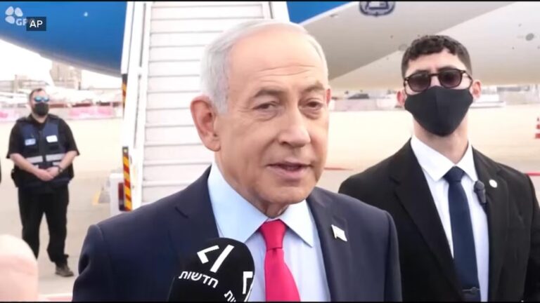 Netanyahu travels to America to confer with Trump about Iran. 11