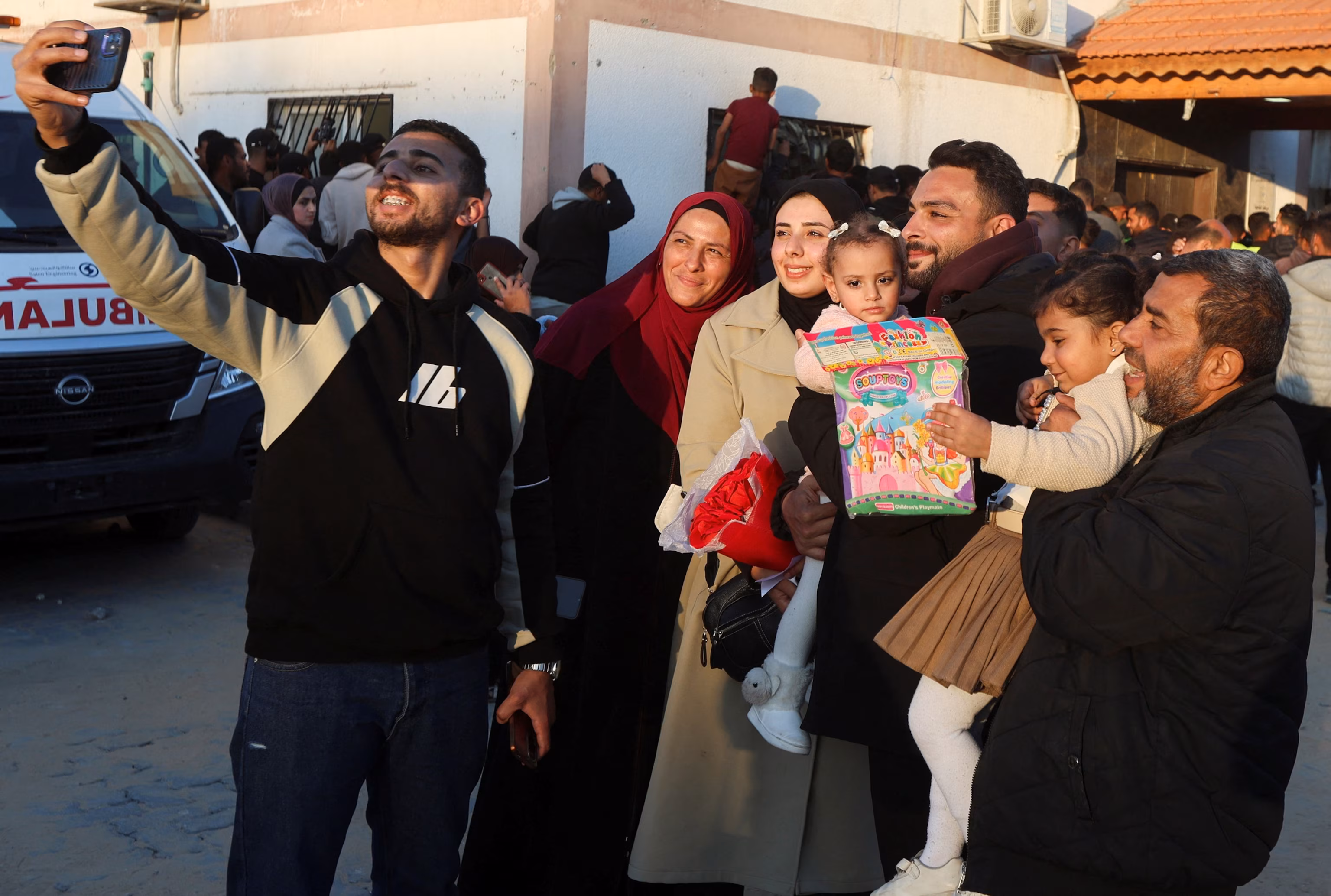 Palestinian Infants, Distant Since War's Onset, Together Again After Two Years 6