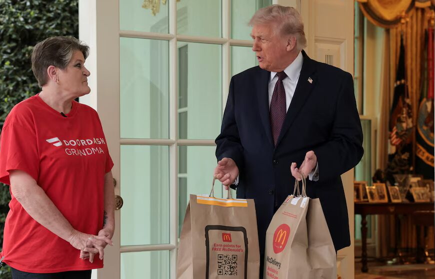 Trump Orders McDonald’s at White House to Promote ‘No Tip Tax’ Stance