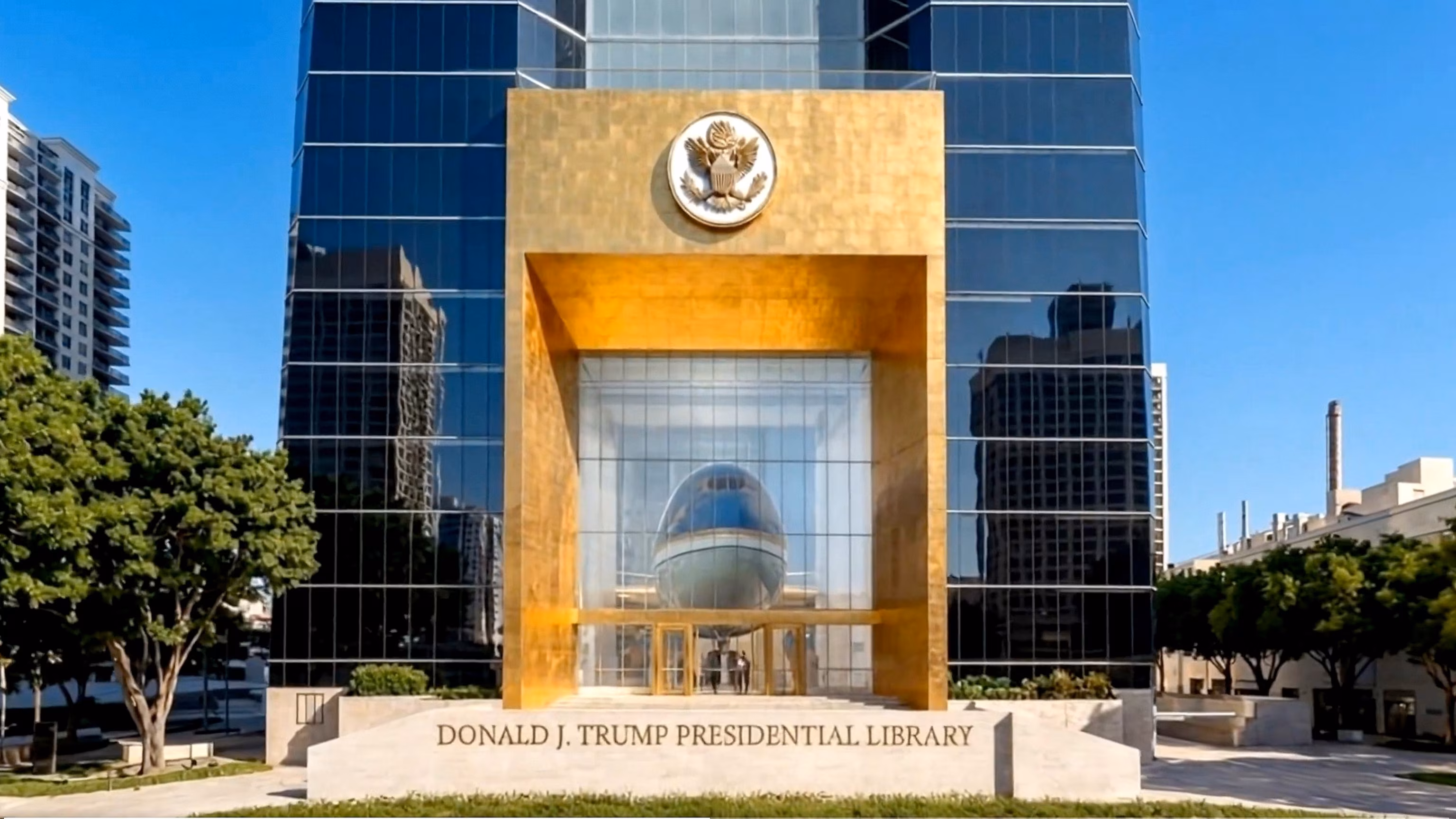 Trump details designs for presidential library, featuring donated Air Force One and Oval Office copy 9