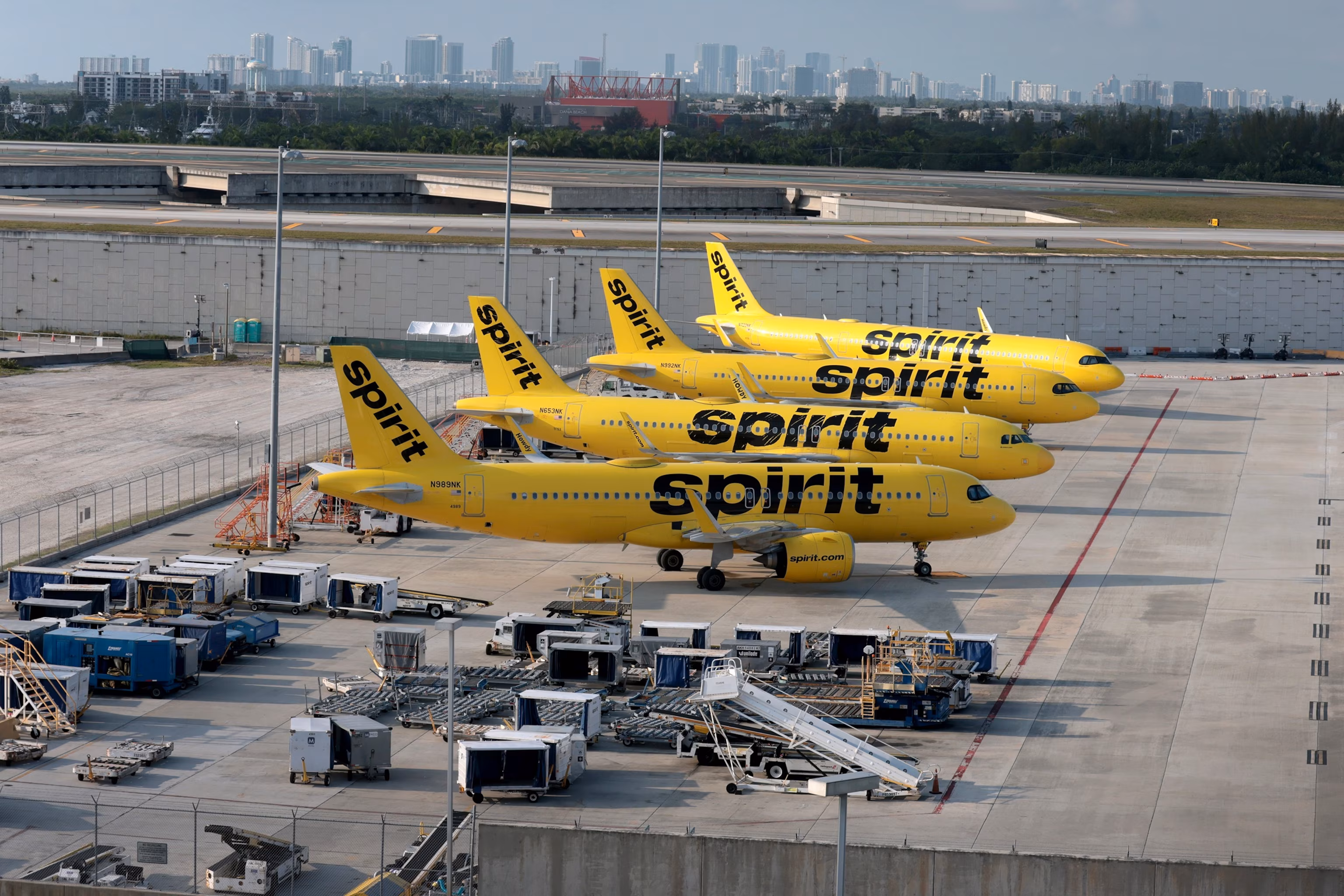 Airlines cut, limit prices for Spirit passengers needing to reschedule grounded trips. 4