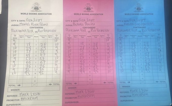 Verhoeven files a protest against the result of the fight with Usyk: what was in the judges' notes at the time the fight was stopped (video) 4