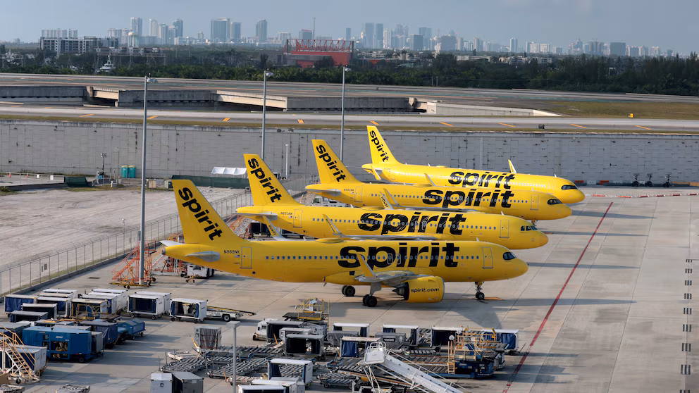 Airlines cut, limit prices for Spirit passengers needing to reschedule grounded trips. 3