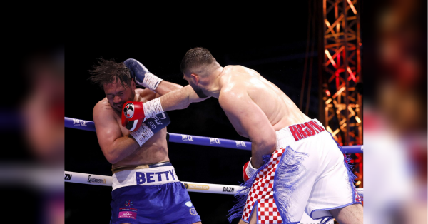Grenvader Hrgovic destroyed Briton Allen in his hometown: video review of heavyweight fight
