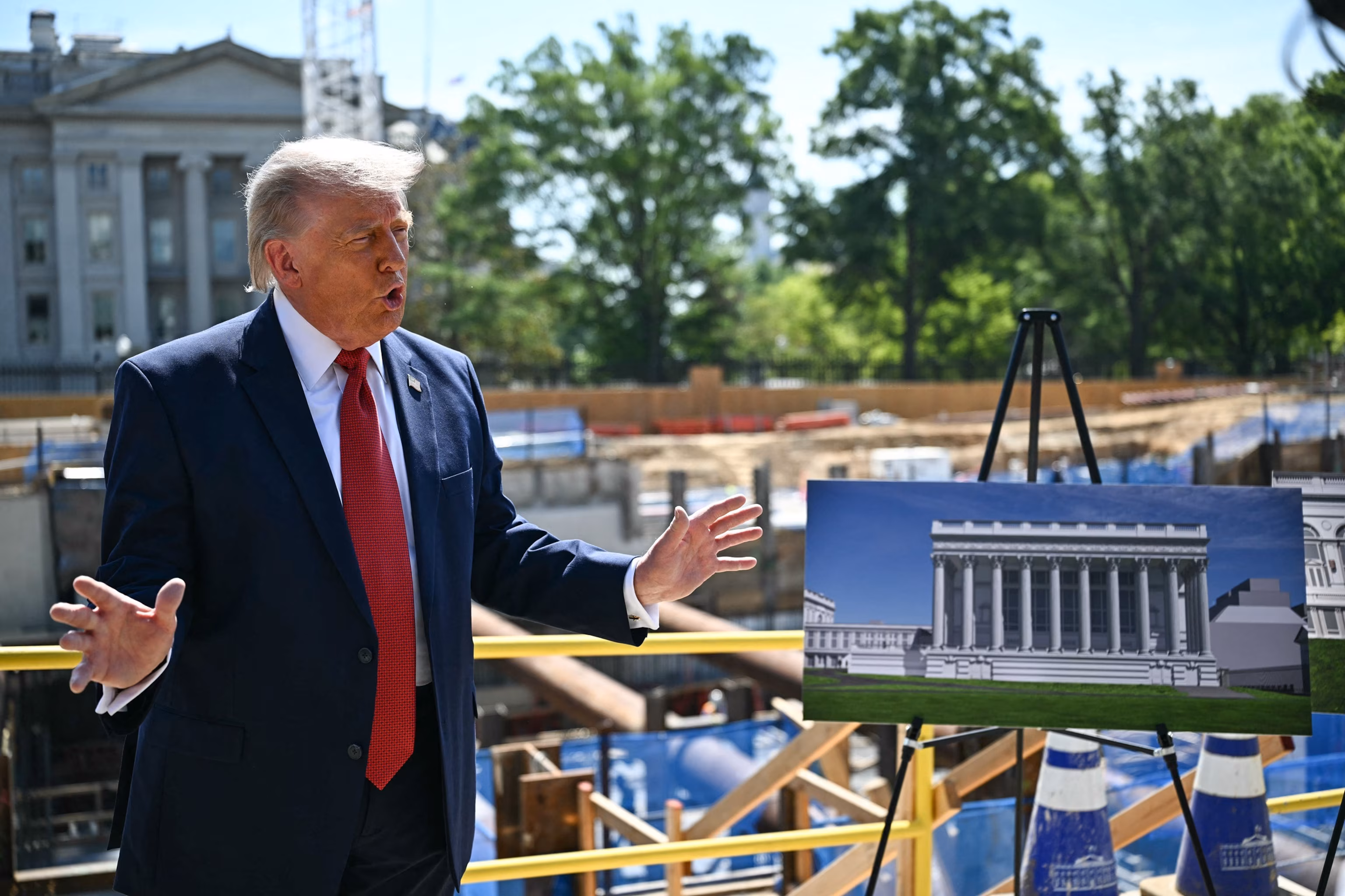 Trump Touts Ballroom as 'Protection' During Site Tour 8