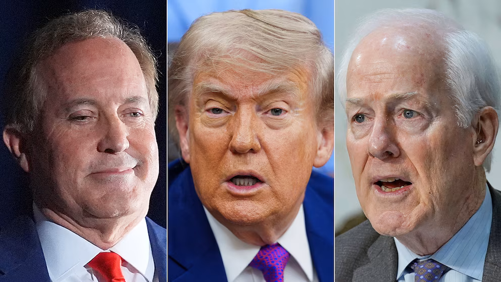 Trump backs Paxton against Cornyn in Texas Senate race. 3