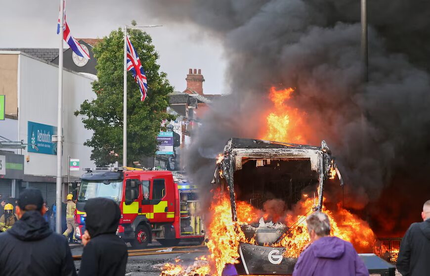 Protests erupt in Belfast following arrest of Sudanese suspect in stabbing incident