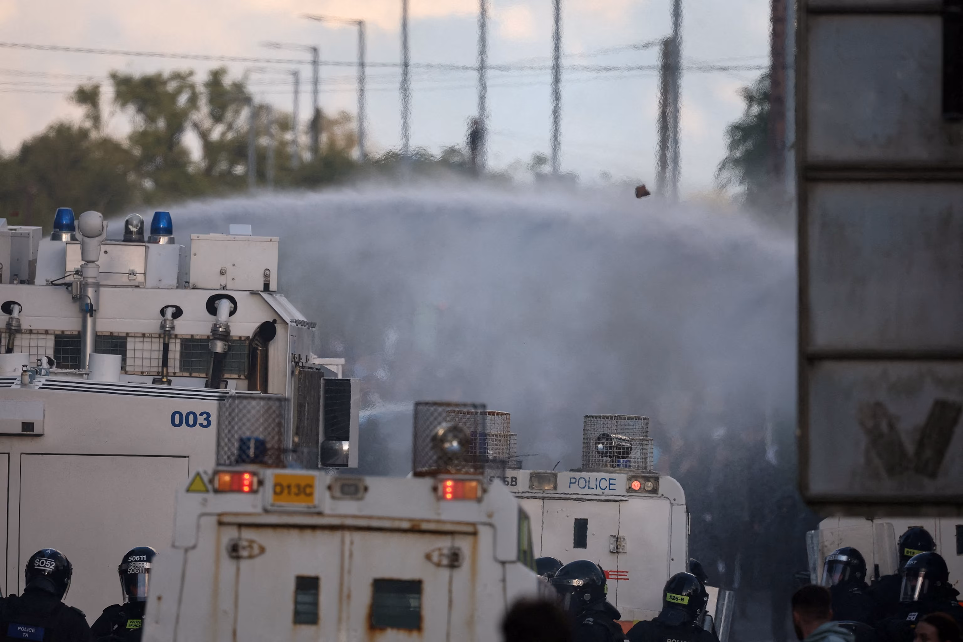 Extra police officers have been deployed due to ongoing violent disturbances in Belfast for a second consecutive night. 11