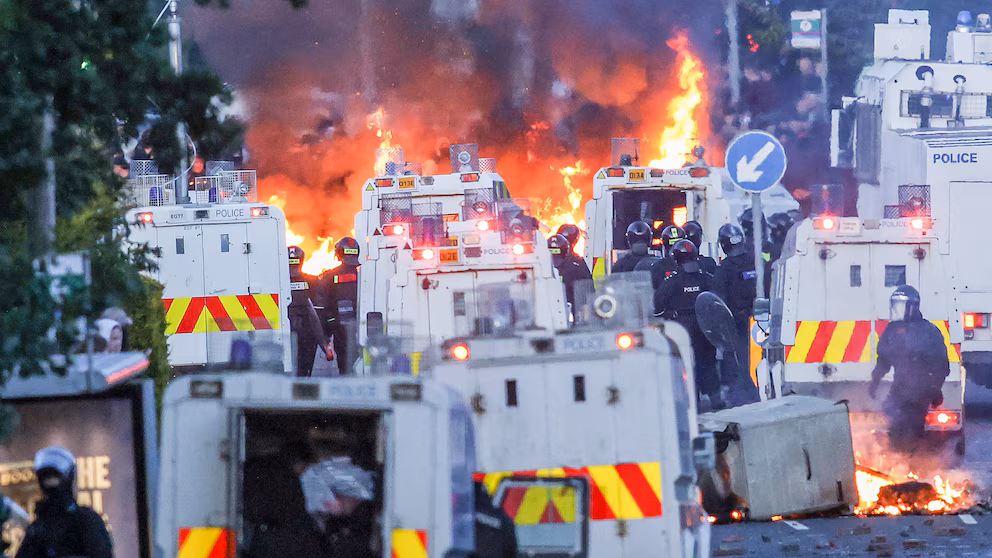 Extra police officers have been deployed due to ongoing violent disturbances in Belfast for a second consecutive night. 9