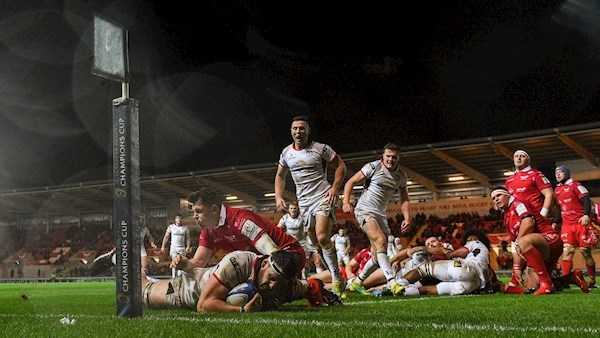 Jacob Stockdale in inspiring form as Ulster edge Scarlets in Champions Cup