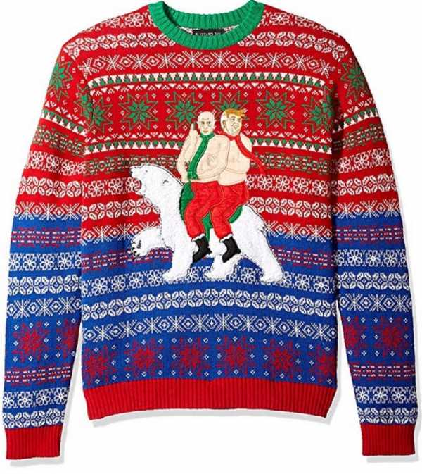 Amazon Selling 'Ugly' Christmas Sweaters With Half-Naked 'Putin and Trump'